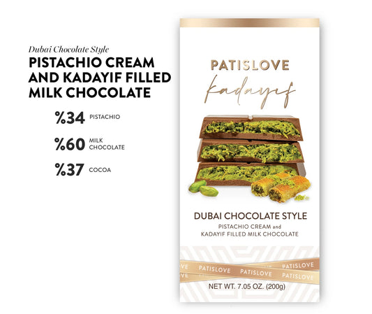 Buy PATISLOVE DUBAI STYLE CHOCOLATE 200g 10pcs from JJ Trading Inc. Wholesale grocery supplies, best prices, and shipping across the USA.
