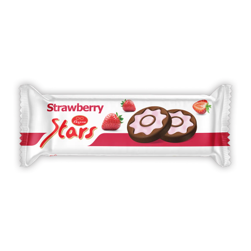 Elegance Stars Strawberry Cream Cocoa Biscuits 34g 24pcs
