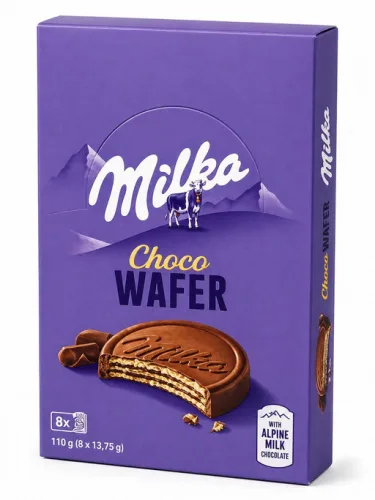 MILKA CHOCO WAFER 30g 4 Pk x30Pcs