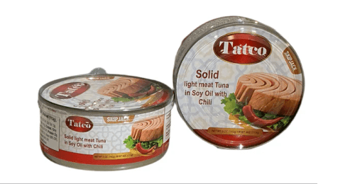 TATCO SOLID TUNA IN SOY OIL WITH CHILI 5oz X 48Pcs