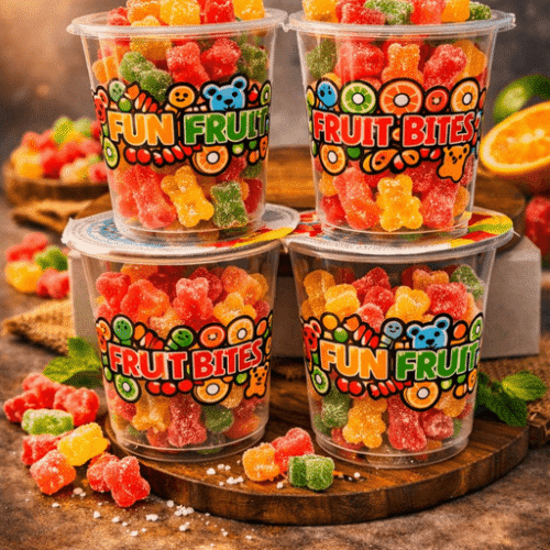Fun Fruit Bites 6 Oz x 14 pcs Sour Gummy Bears