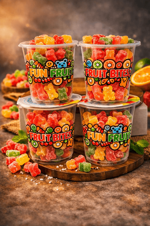 Fun Fruit Bites 6 Oz x 14 pcs Sour Gummy Bears