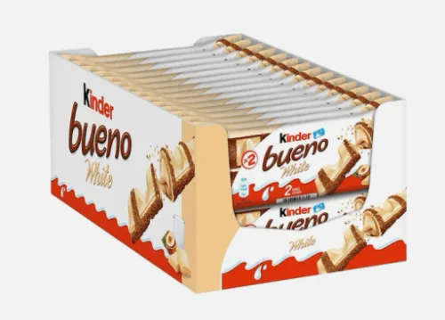 d5c7bc608ee4b2271d086333a9d50779 KINDER BUENO WHITE 39Gx 30Pcs