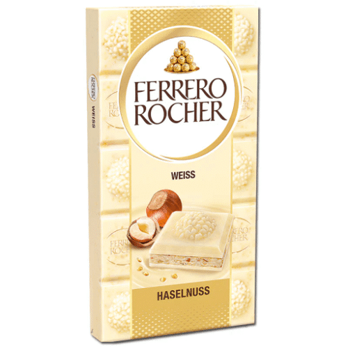 FERRERO ROCHER TAFEL 90g 8pcs WEISS