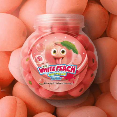 GUSHMELLO GUMMYS 10g 55 Pcs White peach