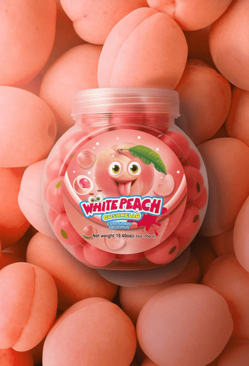 GUSHMELLO GUMMYS 10g 55 Pcs White peach
