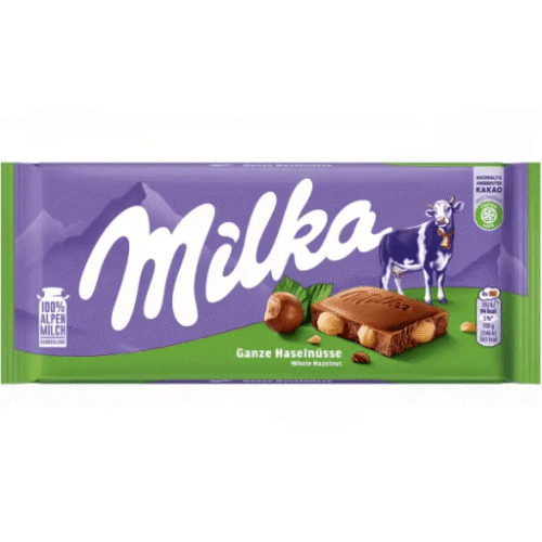 MILKA WHOLE HAZELNUTS 95G X 17Pcs