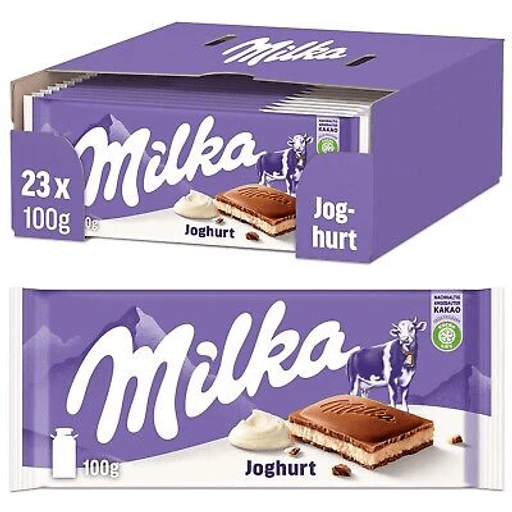 MILKA YOGURT/JOGHURT CHOCOLATE 100g 23pcs
