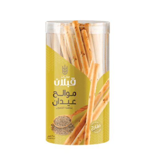 Qabalan Salty Sticks 250g X 12Pcs CUMIN