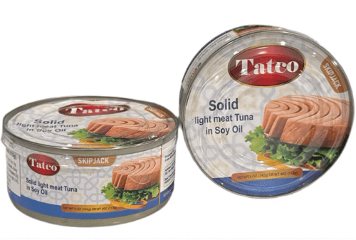 TATCO SOLID LIGHT TUNA IN SOY OIL 5oz X 48Pcs