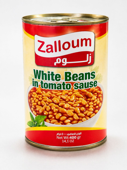 ZALLOUM 400MG/24CT WHITE BEANS IN TOMATO SAUCE