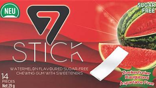 7STICK SUGGAR FREE GUM WATERMELON (12/12/29G)