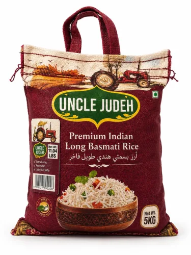 UNCLE JUDEH (PREMIUM INDIAN LONG BASMITI RICE) 11.04 LBS *5KG* 4PCS