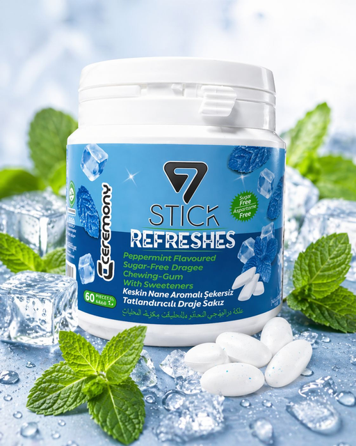 7 STICK REFRESHES CHEWING GUM (PEPPERMINT) 12PCS