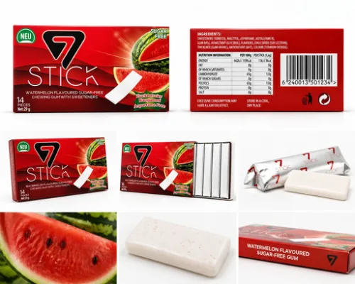 7STICK SUGGAR FREE GUM WATERMELON (12/12/29G)