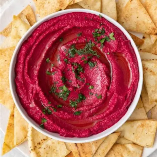 HUMMUS TAHINA WITH BEETROOH 135GX12X4PACKETS