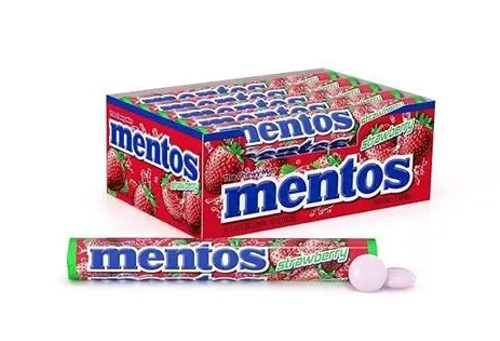 MENTOS STICK 37.5G 20PSC STRAWBERRY