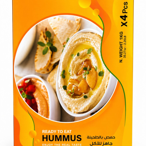 READY TO EAT HUMMUS 1000GM 4 POUCHES