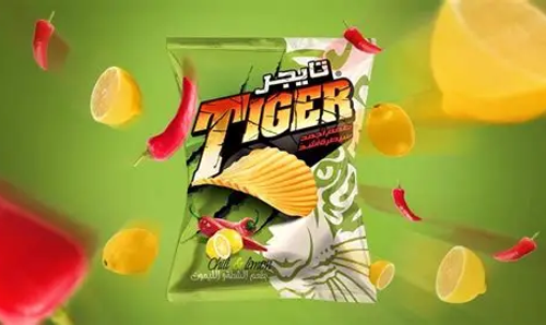 TIGER CHIPS MEGA 180G 8PCS CHILI & LEMON