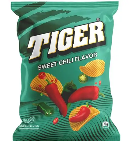 TIGER CHIPS MEGA 180G 8PCS SWEET CHILI