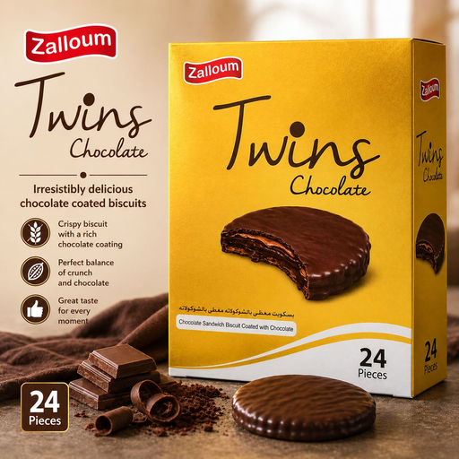 TWINS CHOCOLATE CREAM SANDWICH BISCUIT 24PCS