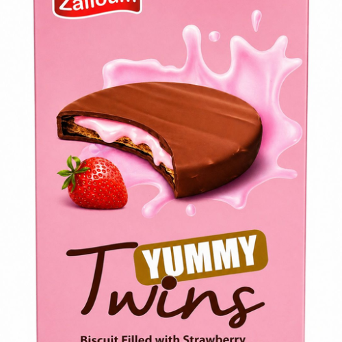 TWINS COATED BISCUIT WITH STRAWBERRY CREAM 6BOXES 11PCS