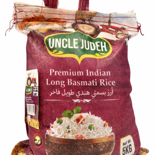 UNCLE JUDEH (PREMIUM INDIAN LONG BASMITI RICE) 11.04 LBS *5KG* 4PCS