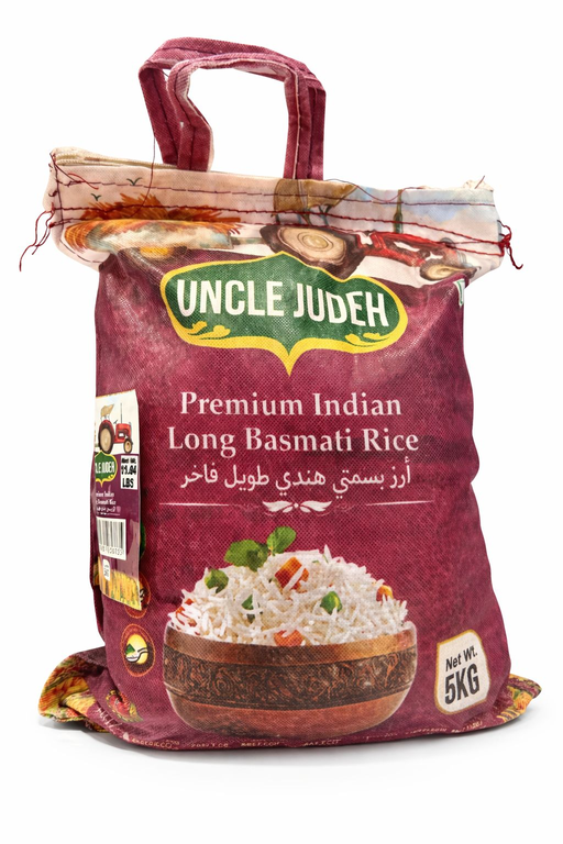 UNCLE JUDEH (PREMIUM INDIAN LONG BASMITI RICE) 11.04 LBS *5KG* 4PCS