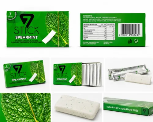 7STICK SUGGAR FREE GUM SPEARMINT (12/12/29G)