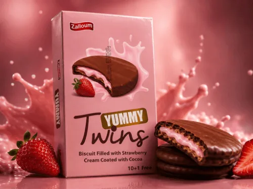TWINS COATED BISCUIT WITH STRAWBERRY CREAM 6BOXES 11PCS