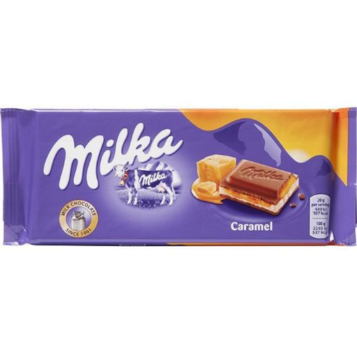MILKA CHOCOLATE CARAMEL 100g X 23Pcs