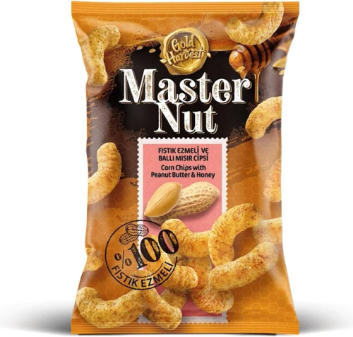 MASTER NUT CORN CHIPS WITH PEANUT BUTTER & HONEY 100G 16PCS