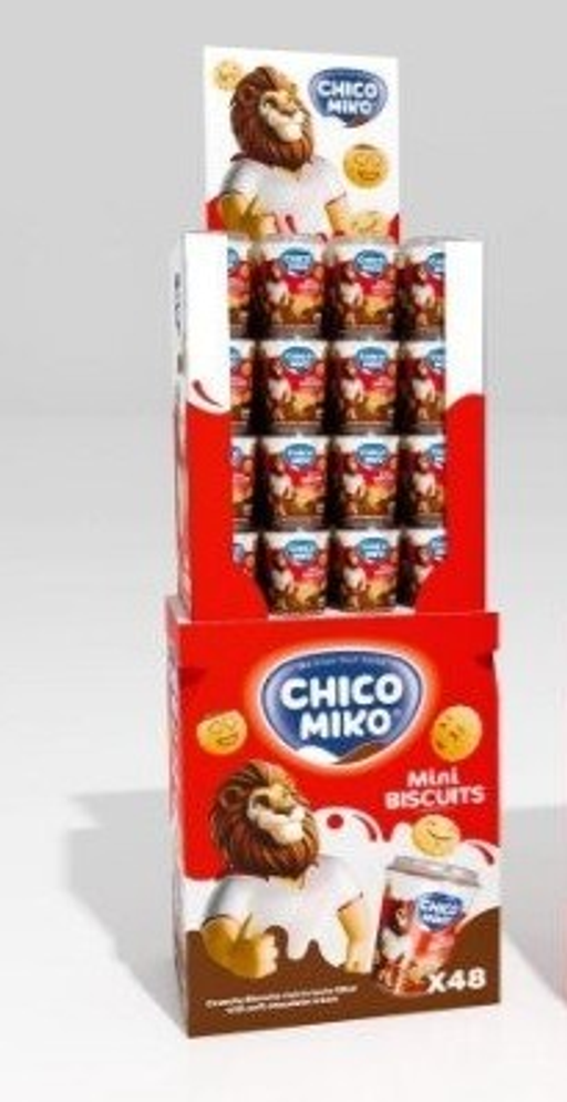Chiko Miko Chocolate Filled Cup Biscuits 125g 48pcs