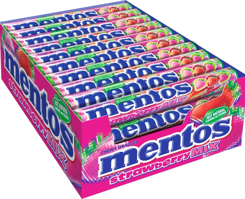 MENTOS STRAWBERRY 37.5GX40X8