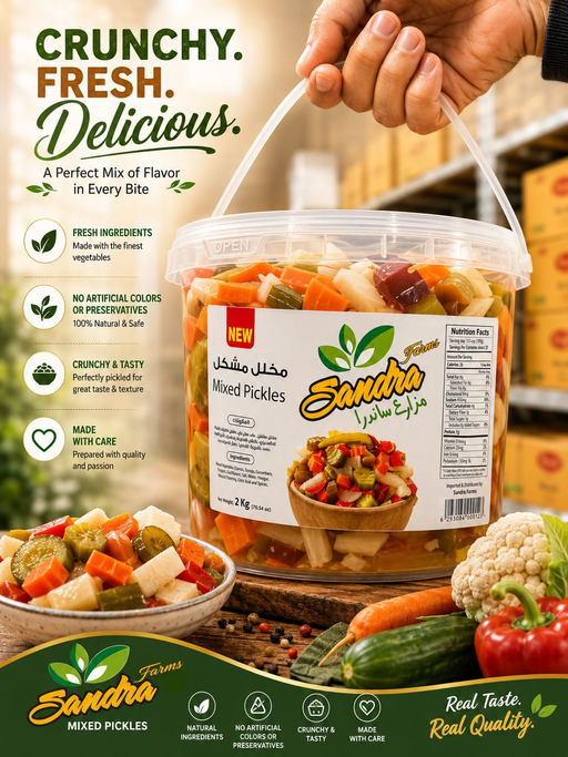 SANDRA MIX PICKLES MILD 2KG4PCS BOX