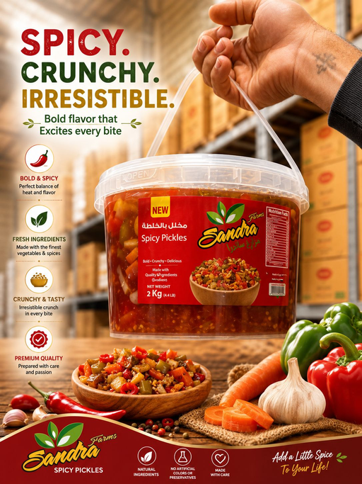 SANDRA MIX PICKLES SPICY 2KG4PCS BOX