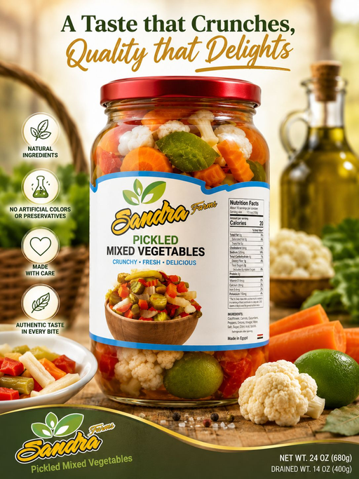 SANDRA MIXED PICKLES 1KGX12PCS BOX