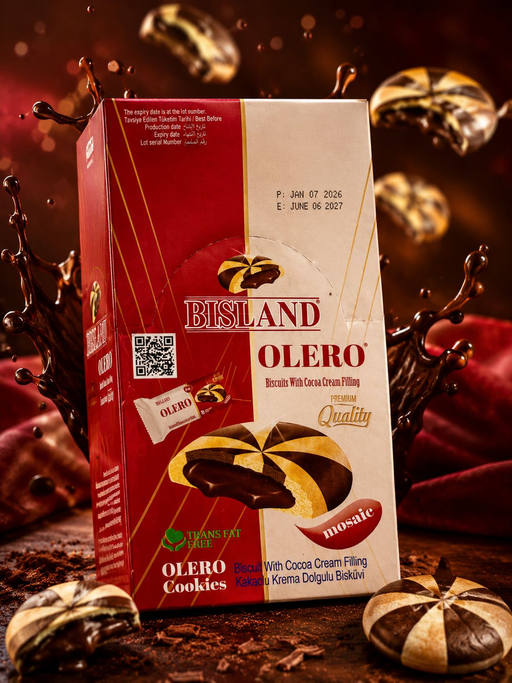 BISLAND OLERO COOKIES BLACK AND WHITE 6/24PCS