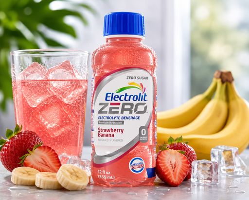 ELECTROLIT PREMIUM HYDRATION 12OZ/30 PCS ZERO STRAWBERRY BANANA