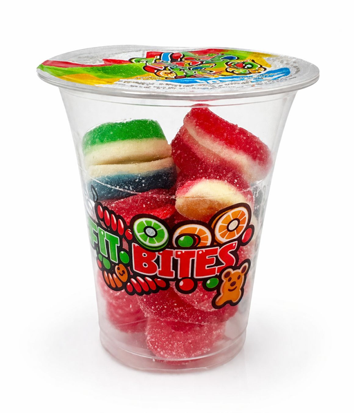 CUP CANDY FUN BITES 16OZ X 14PCS GUMMY WORM FUN
