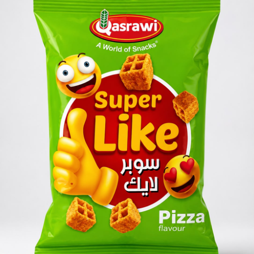 QASRAWI SUPER LIKE CHIPS PIZZA FLAVOR 50G / 40PCS