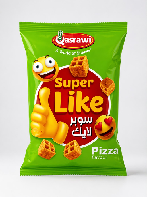QASRAWI SUPER LIKE CHIPS PIZZA FLAVOR 50G / 40PCS