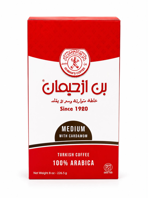 BON IZHIMAN COFFEE MEDIUM W CARDAMOM 226.50G (8OZ) 12PCS