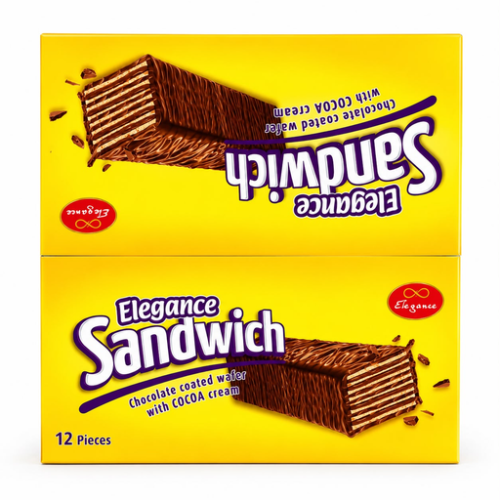 ELEGANCE SANDWICH 50G COCOA CREAM 12PCS