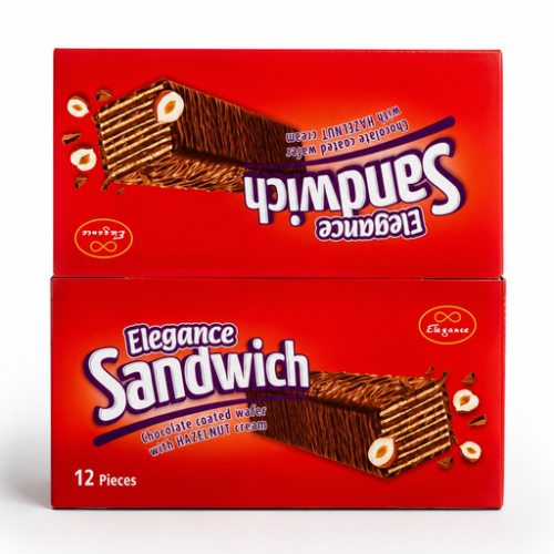 ELEGANCE SANDWICH 50G HAZELNUT 12PCS