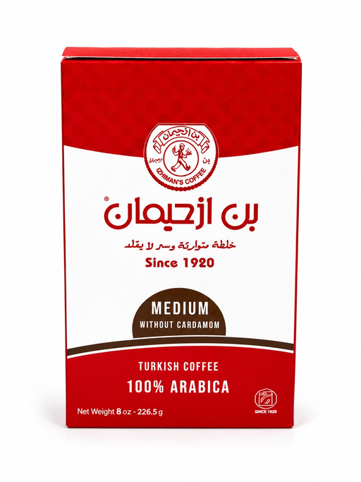 BON IZHIMAN COFFEE MEDIUM W/O CARDAMON 226.50G (8OZ) 12PCS
