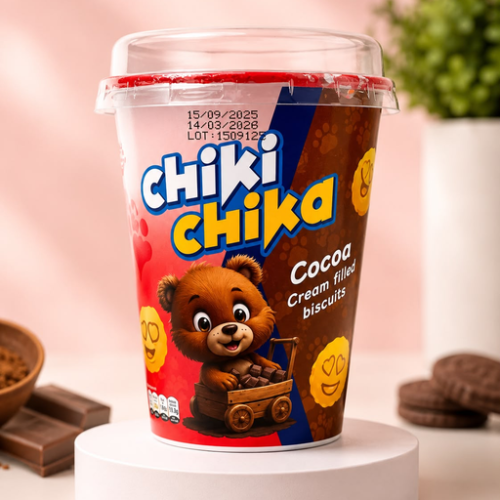 CHIKI CHIKA COCOA AND CREAM FILLED BISCUITS 125GX24PCS
