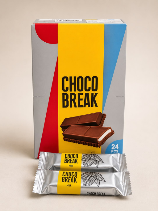 CHOCO BREAK MILK 18GX4BOXESX24PCS