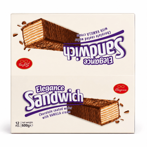 ELEGANCE SANDWICH 50G VANILLA 6PCS BOX