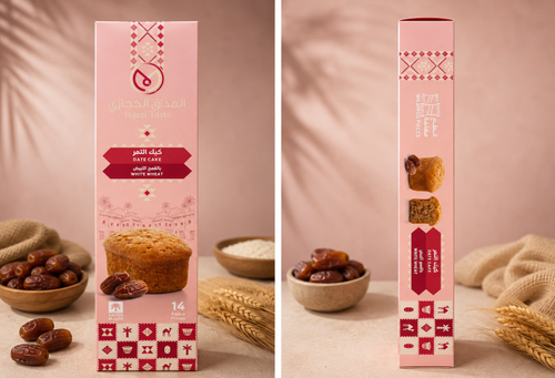 HIJAZI TASTE DATE CAKE WHITE WHEAT 12BOXESX20GX12PCS